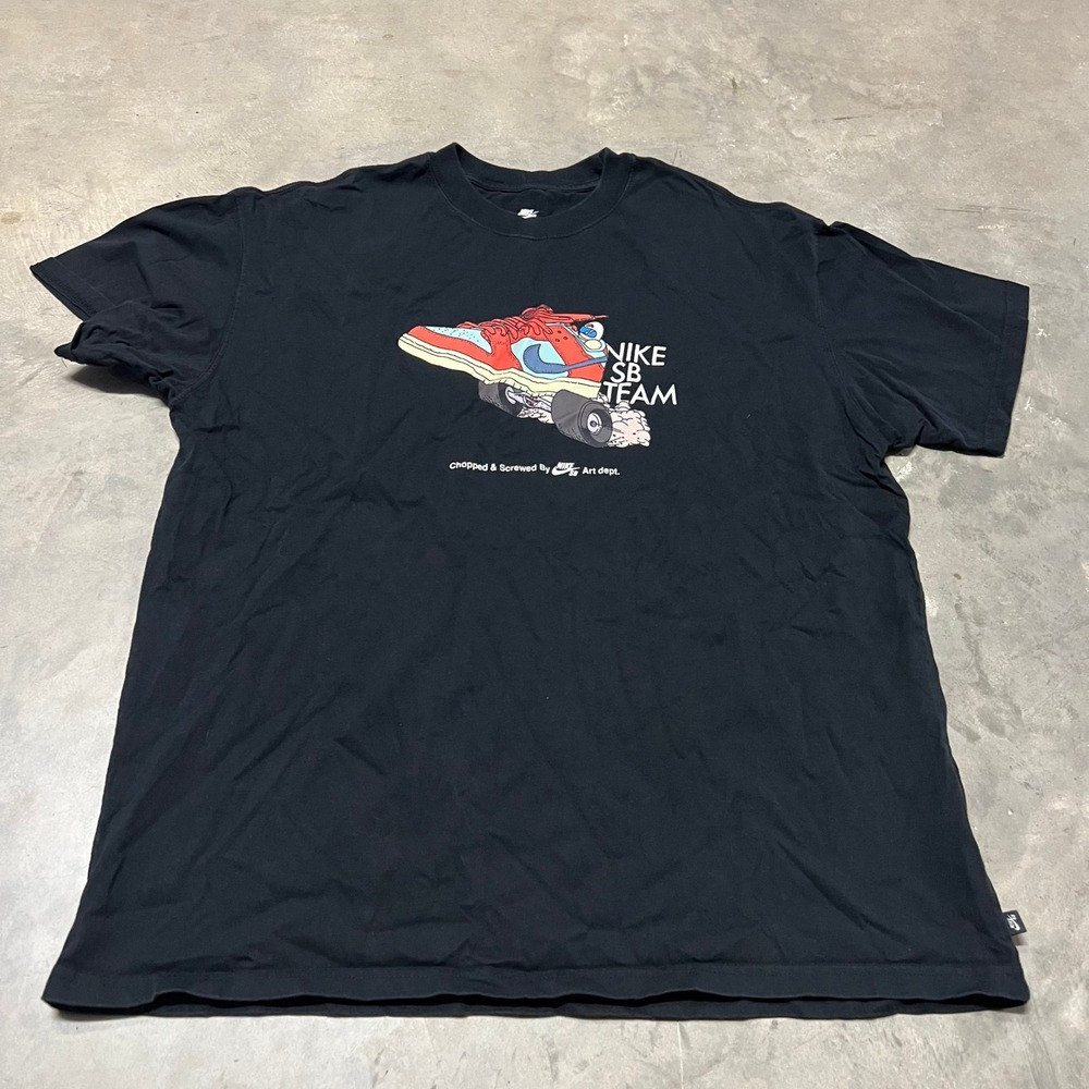 Nike SB Team Chopped & Screwed Art Dept Graphic Tee Black XL FJ1137-010
